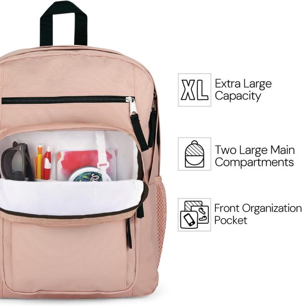 JanSport Laptop Backpack - Computer Bag with 2 Compartments, Ergonomic Shoulder Straps, 15” Laptop Sleeve, Haul Handle - Black - Image 4